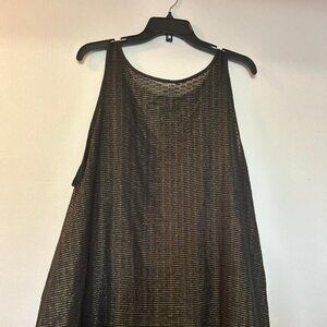 Robe longue noire métallisée à volants - Style bohème chic